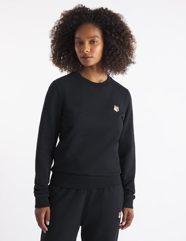 Women's Fox Head Patch Regular Sweatshirt Black