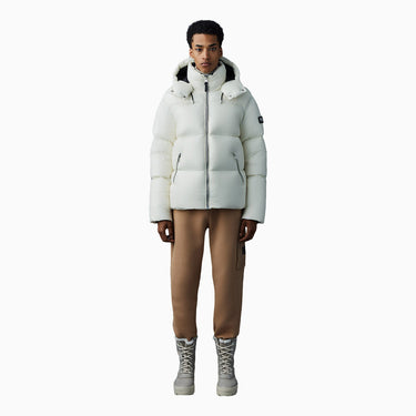 KENT-Z lustrous light down jacket with hood White