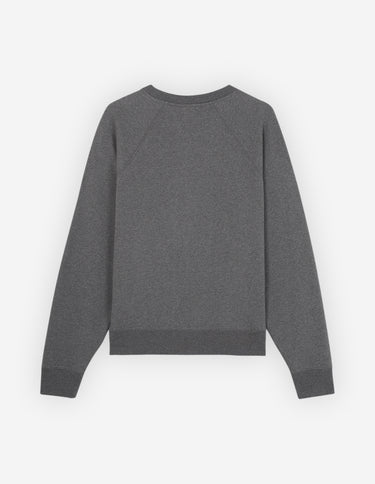 Bold Fox Head Patch Oversize Sweatshirt Dark Grey Melange