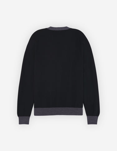 Baby Fox Patch Regular Cardigan Black