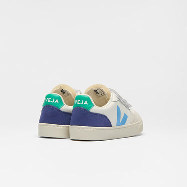 Kids' V-90 LEATHER WHITE CELESTE COBALT