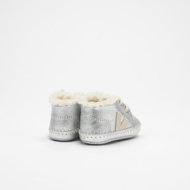 Kids' BABY FURED LEATHER SILVER PIERRE