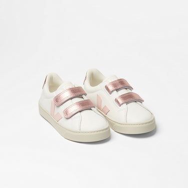 Kids' ESPLAR LEATHER WHITE PETALE NACRE