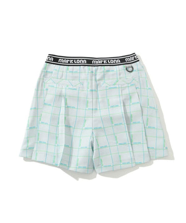 Women's Demi Plaid Culotte Pants Light Grey