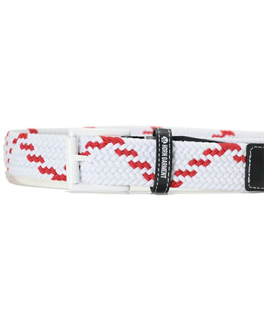 Unisex Drawl Braided Belt White