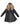 BLACK PARKA QUILT LINING NATURAL FUR