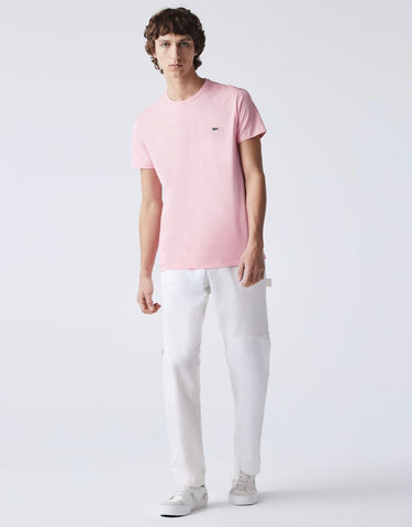 Men's Crew Neck Pima Cotton Jersey T-Shirt Pink