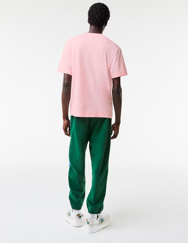 Men's Relaxed Fit Oversized Crocodile T-Shirt Pink