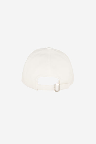 UNISEX LARGE FOX HEAD EMBROIDERY 6P CAP WHITE